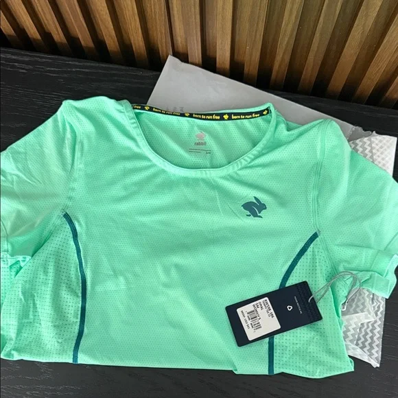 Mint Green Runin Rabbit T-Shirt - Picture 1 of 4